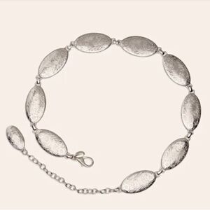 Tony Lama Silver Oval Engraved Link Belt